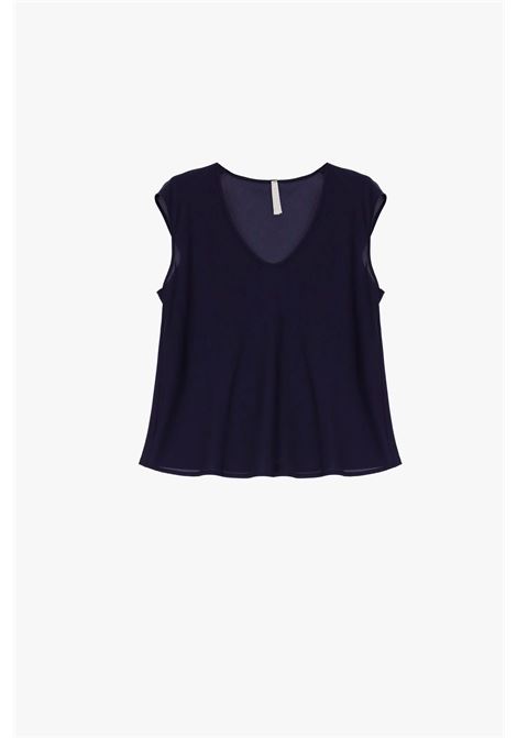 Top fluido smanicato con scollo a v IMPERIAL | REH0JDGBLU NAVY